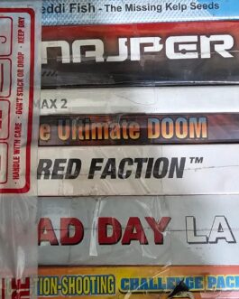 PC COMBO 7 GAMES ( Freddi fish missing kelp seeds , Snajper , Max 2 , The ultimate Doom , Red faction , Bad day LA , Racing Action shooting ) [video game]
