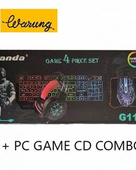 Warung combo of ( Banda G – 11 gaming keyboard mouse headset mousepad 4 piece set + Gaming disc combo ) [video game]