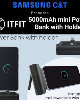 ITFIT Samsung C&T 5000 mAh Mini Power Bank with Holder