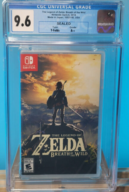 Zelda Breath of the Wild Nintendo Switch Sealed Revision B CGC 9.6 A++ Graded