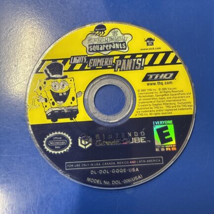 SpongeBob SquarePants : Lights Camera Pants GameCube NTSC Disc Only in Case