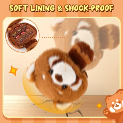 IINE Brown Bear Game Card Plush Storage Case for NINTENDO Switch (L973)
