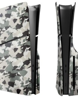 WARUNG Face – Cover Plates / Shell Panels for PS5 Slim ( Grey Camouflage – Cameo )