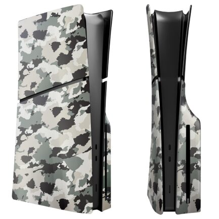WARUNG Face - Cover Plates / Shell Panels for PS5 Slim ( Grey Camouflage - Cameo )