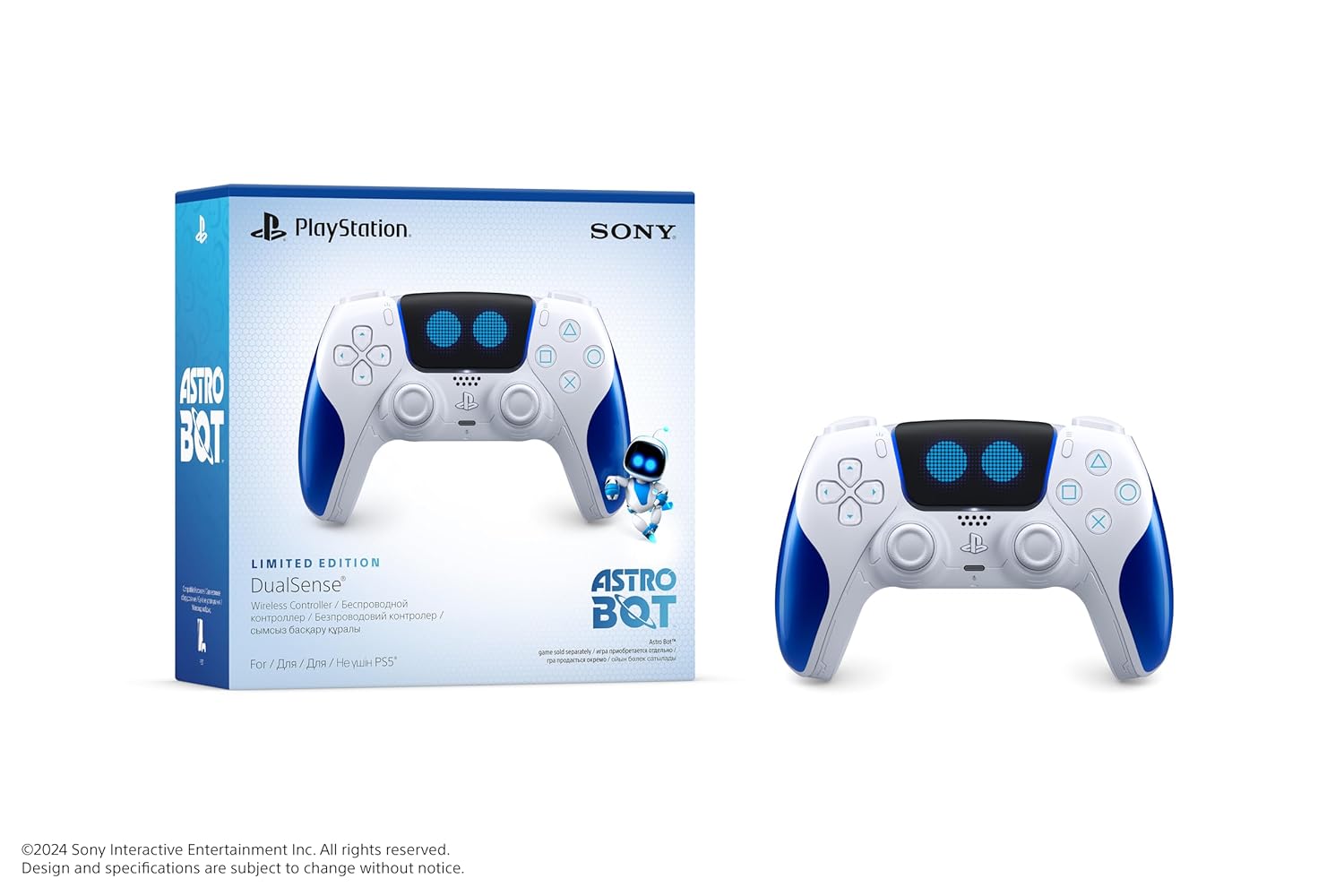 SONY PS5 DUALSENSE CONTROLLER ASTRO BOT LIMITED EDITION ( BRAND NEW CONDITION OUTER BOX DAMAGED )