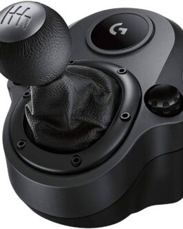 Logitech G Driving Force Racing Wheels Shifter for G29, G920 & G923, 6 Speed, Push Down Reverse Gear, Steel and Leather Construction - Black