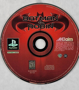 BATMAN AND ROBIN PS1 PAL DISC AND MANUAL ONLY