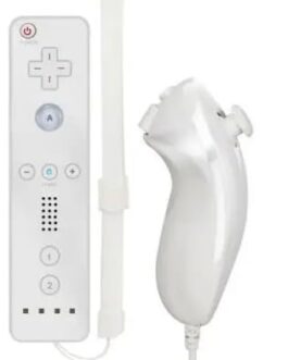 WARUNG WII CONTROLLER + NUNCHUCK SET WITHOUT MOTION PLUS ( WHITE )