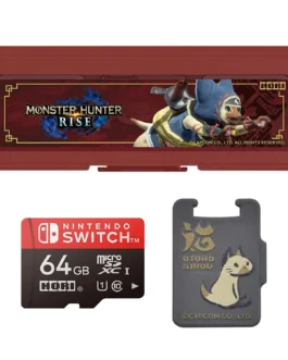 Monster Hunter Rise microSD Card 64GB + Card Case 6 for Nintendo Switch (Otomo Airou)